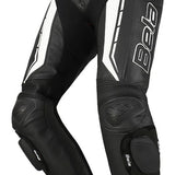 BELA ROCKET Moto Senhora Couro Calcas Preto Branco