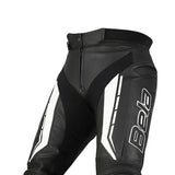 BELA ROCKET Moto Senhora Couro Calcas Preto Branco