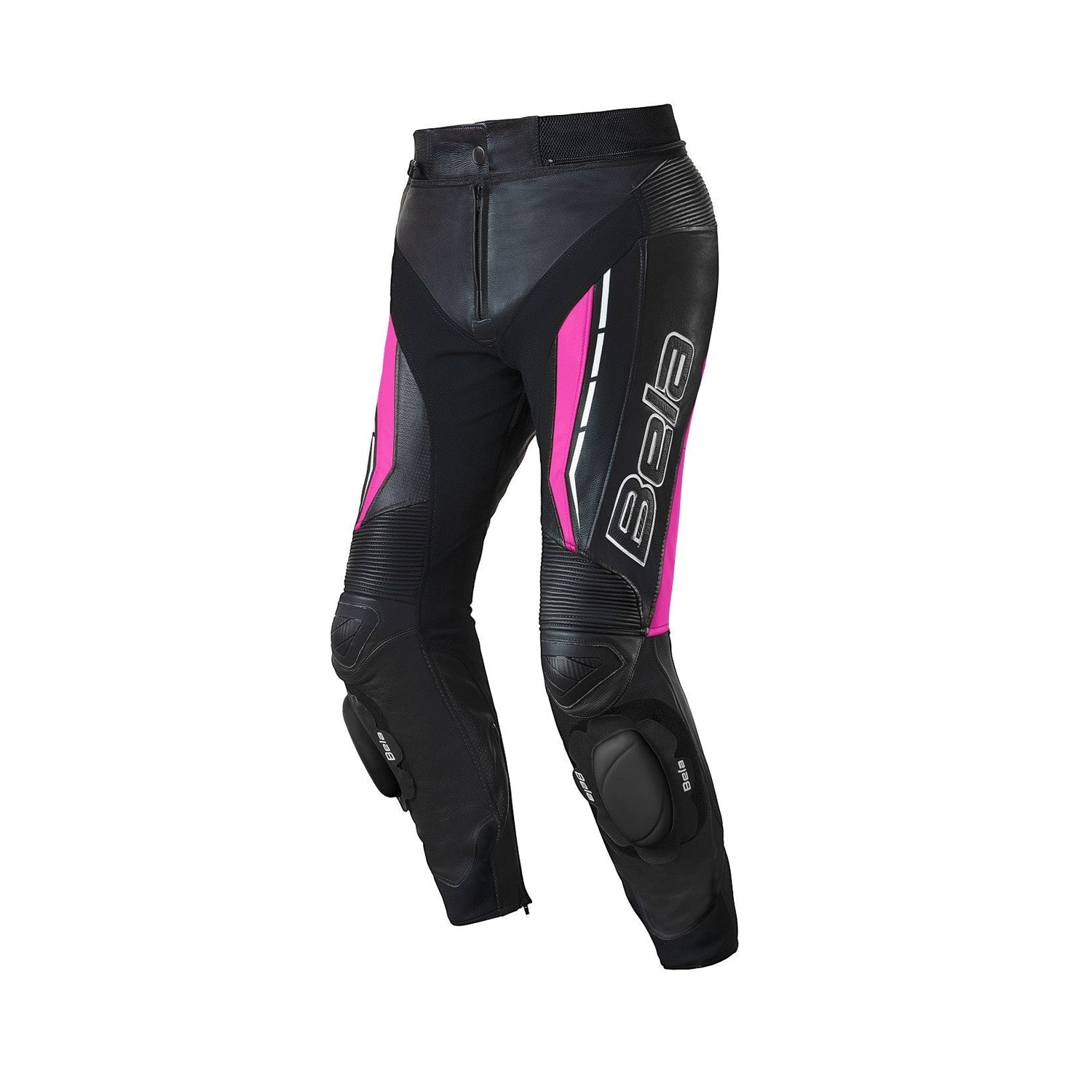 BELA ROCKET Leather Motorcycle Women's Pants Black Pink – 1 – Maximomoto PT