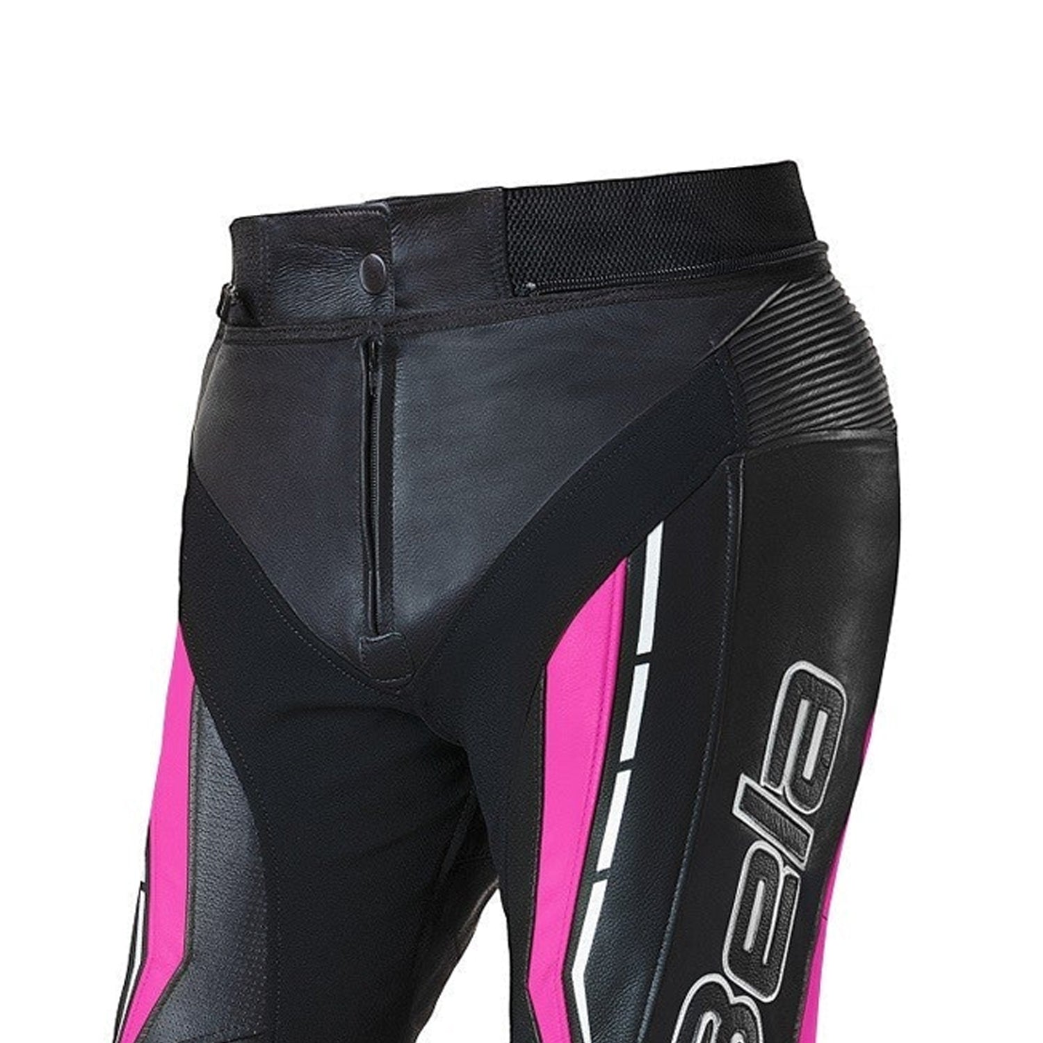 BELA ROCKET Leather Motorcycle Women's Pants Black Pink – 4 – Maximomoto PT