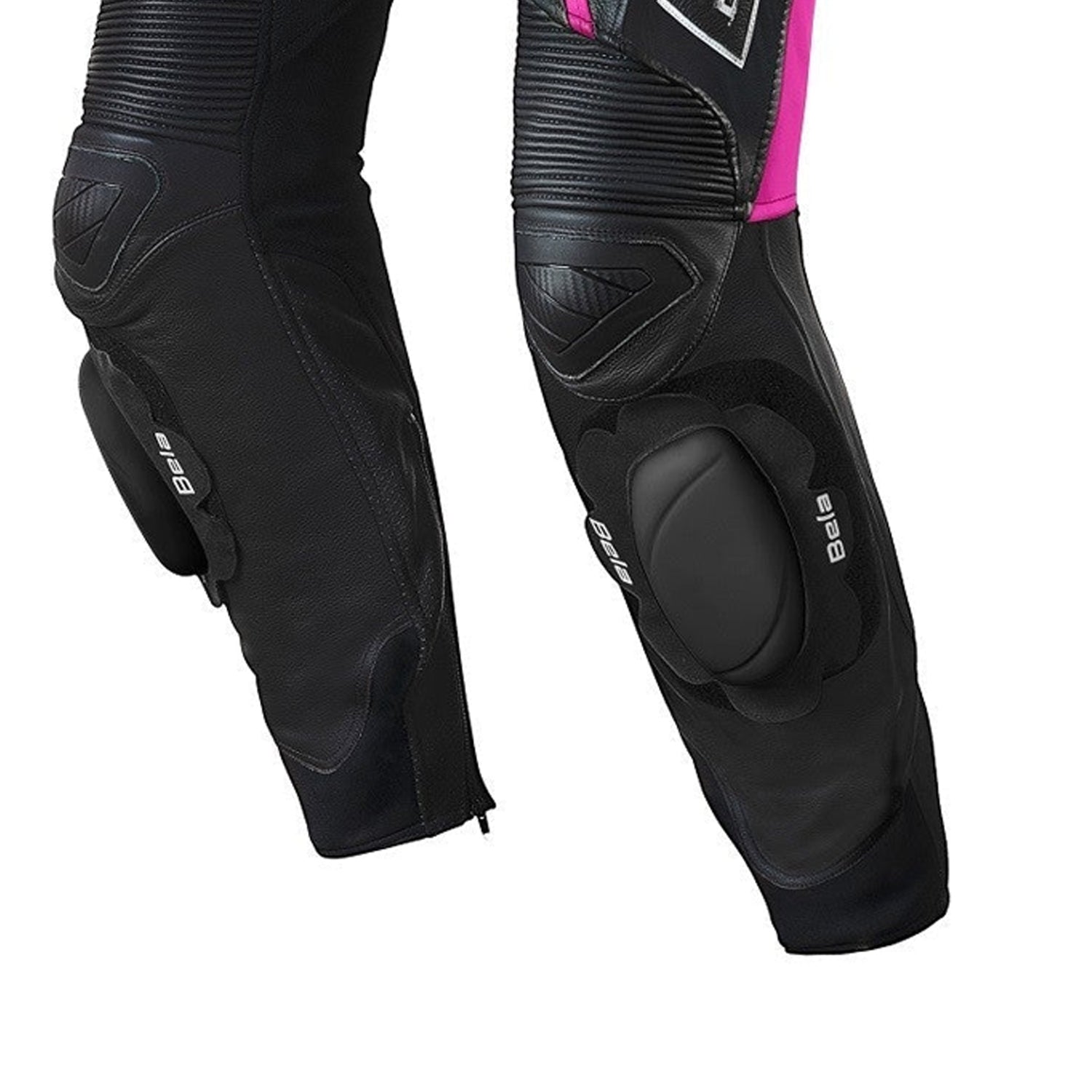 BELA ROCKET Leather Motorcycle Women's Pants Black Pink – 3 – Maximomoto PT