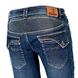 BELA ROSEKIN Denim Jeans Motorcycle Women's Pants Blue