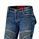 BELA ROSEKIN Denim Jeans Motorcycle Women's Pants Blue