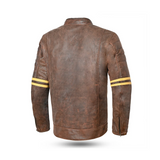BELA ROYAL RIDER Casacos De Moto Vintage Bege Marrom