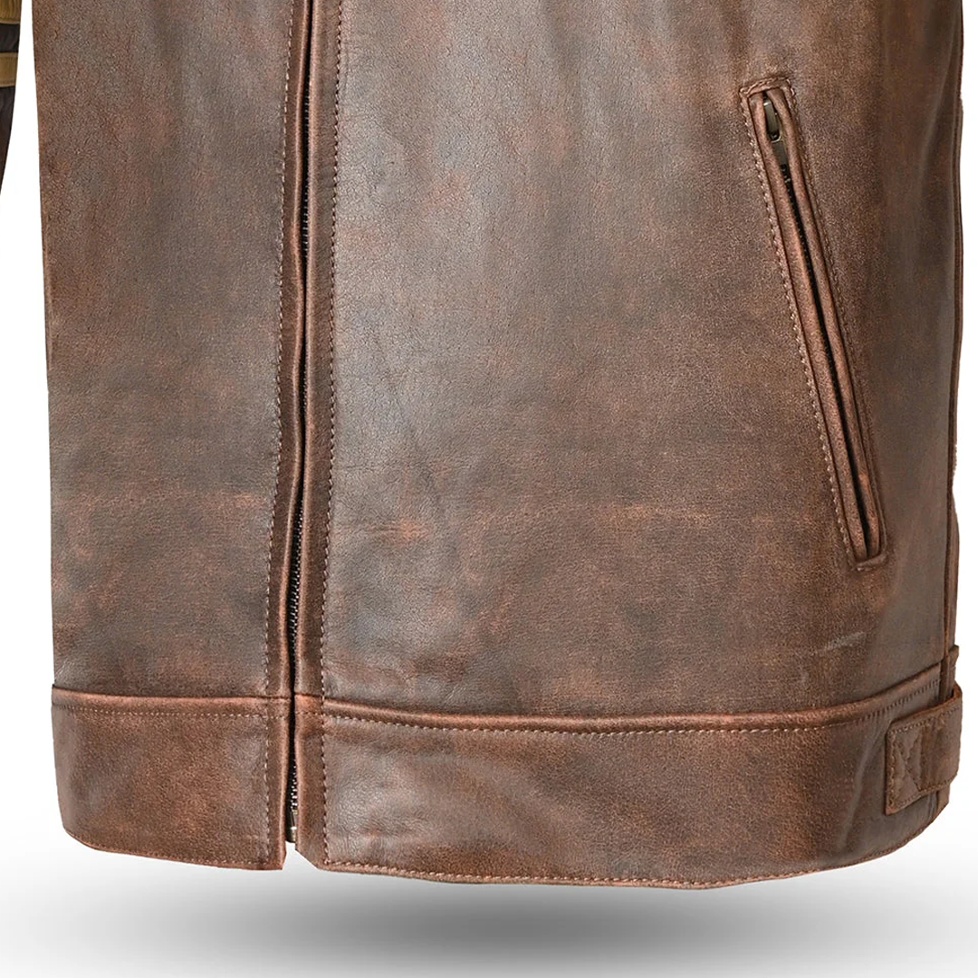 BELA ROYAL RIDER Casacos De Moto Vintage Bege Marrom – 4 – Maximomoto PT