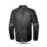 BELA ROYAL RIDER VINATGE Moto Couro Casaco Preto Cinza