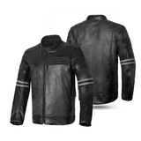 BELA ROYAL RIDER VINATGE Moto Couro Casaco Preto Cinza