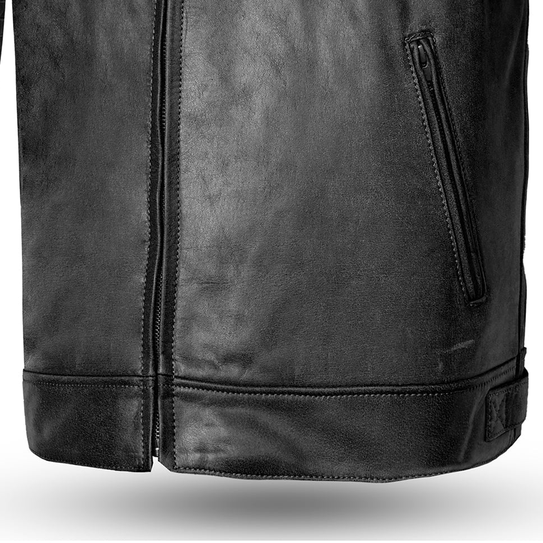 BELA ROYAL RIDER VINATGE Moto Couro Casaco Preto Cinza – 5 – Maximomoto PT
