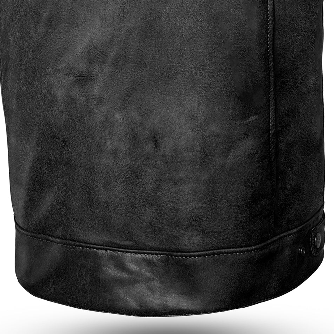 BELA ROYAL RIDER VINATGE Moto Couro Casaco Preto Cinza – 6 – Maximomoto PT
