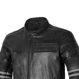 BELA ROYAL RIDER VINATGE Moto Couro Casaco Preto Cinza