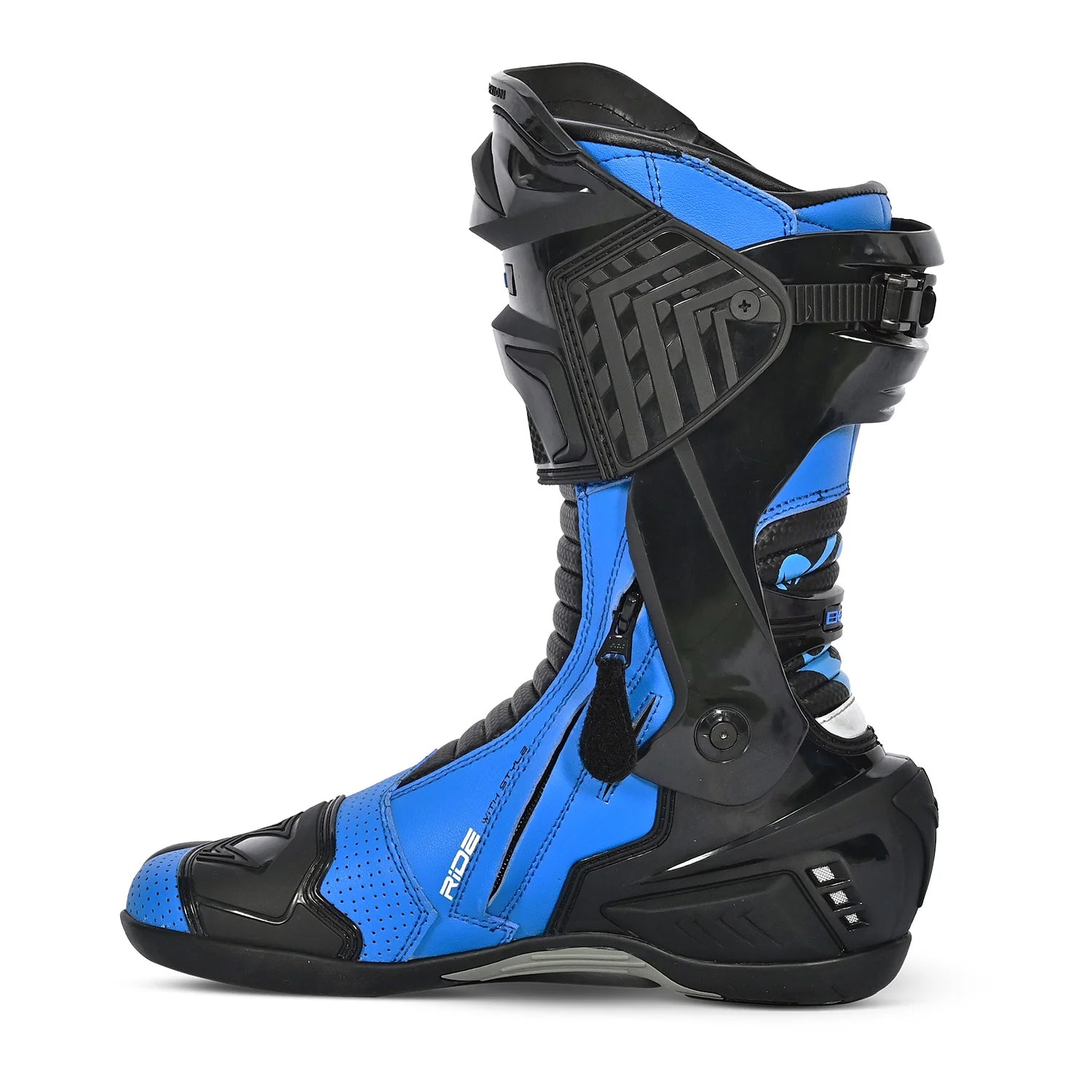 BELA SPEEDO 2.0 Couro Moto Botas Preto Azul – 3 – Maximomoto PT