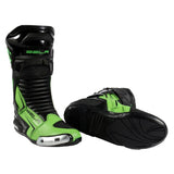 BELA SPEEDO 2.0 Couro Moto Botas Preto Verde
