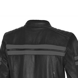 BELA STARK Motorcycle Leather Jackets Black Gray