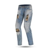 BELA STONE Jean Moto Pants CE Approved AA Camouflage Blue – Maximomoto PT