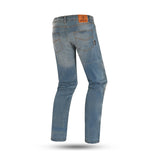 BELA STONE Denim Jeans Moto Calcas Camuflagem Azul