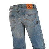 BELA STONE Denim Jeans Moto Calcas Camuflagem Azul