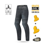 Beautiful women's street-style motorcycle pants in black.