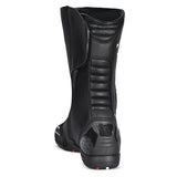 Beautiful Striped Motorcycle Leather Boots Black White