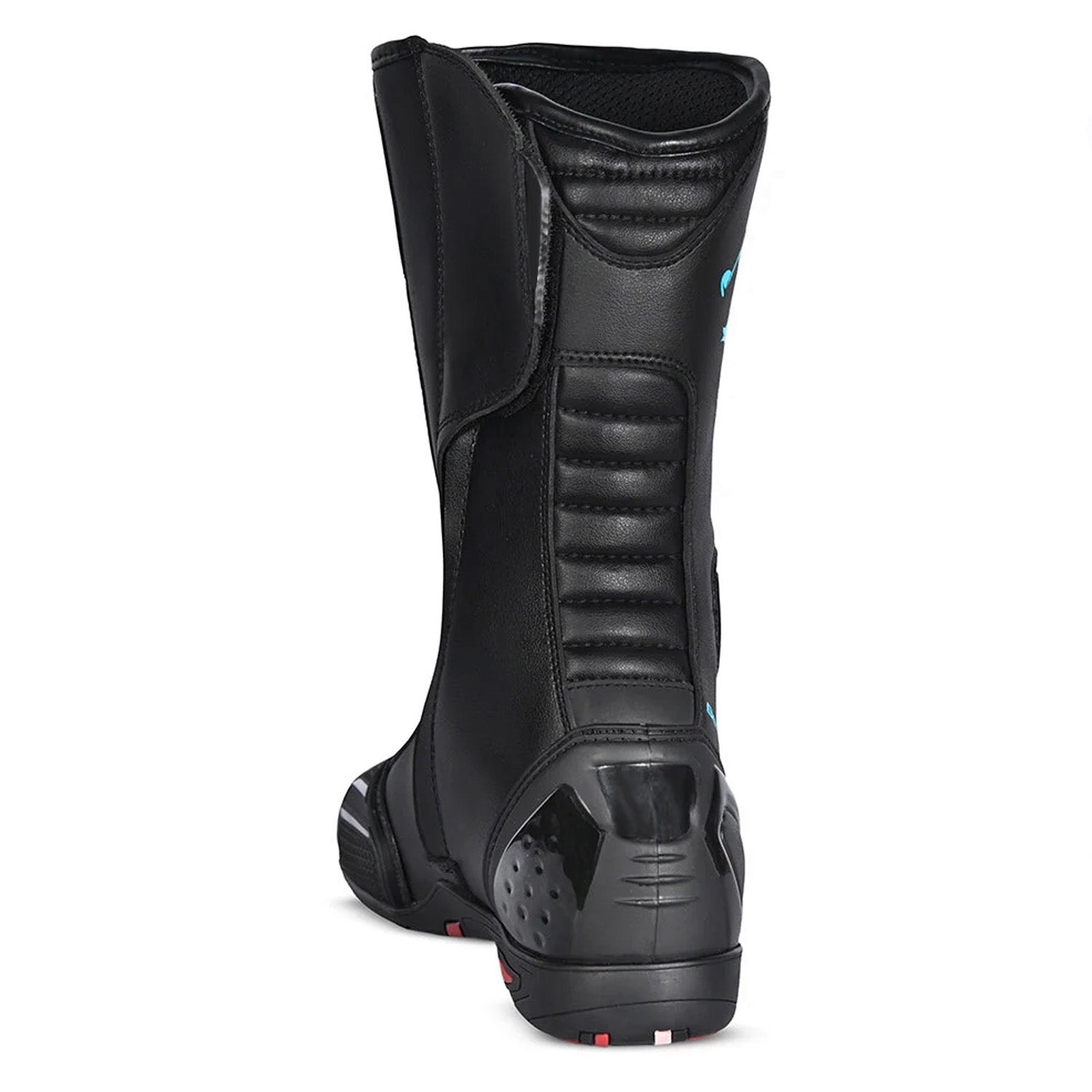BELA STRIP Motorcycle Leather Boots for Women, Turquoise Black – 4 – Maximomoto PT