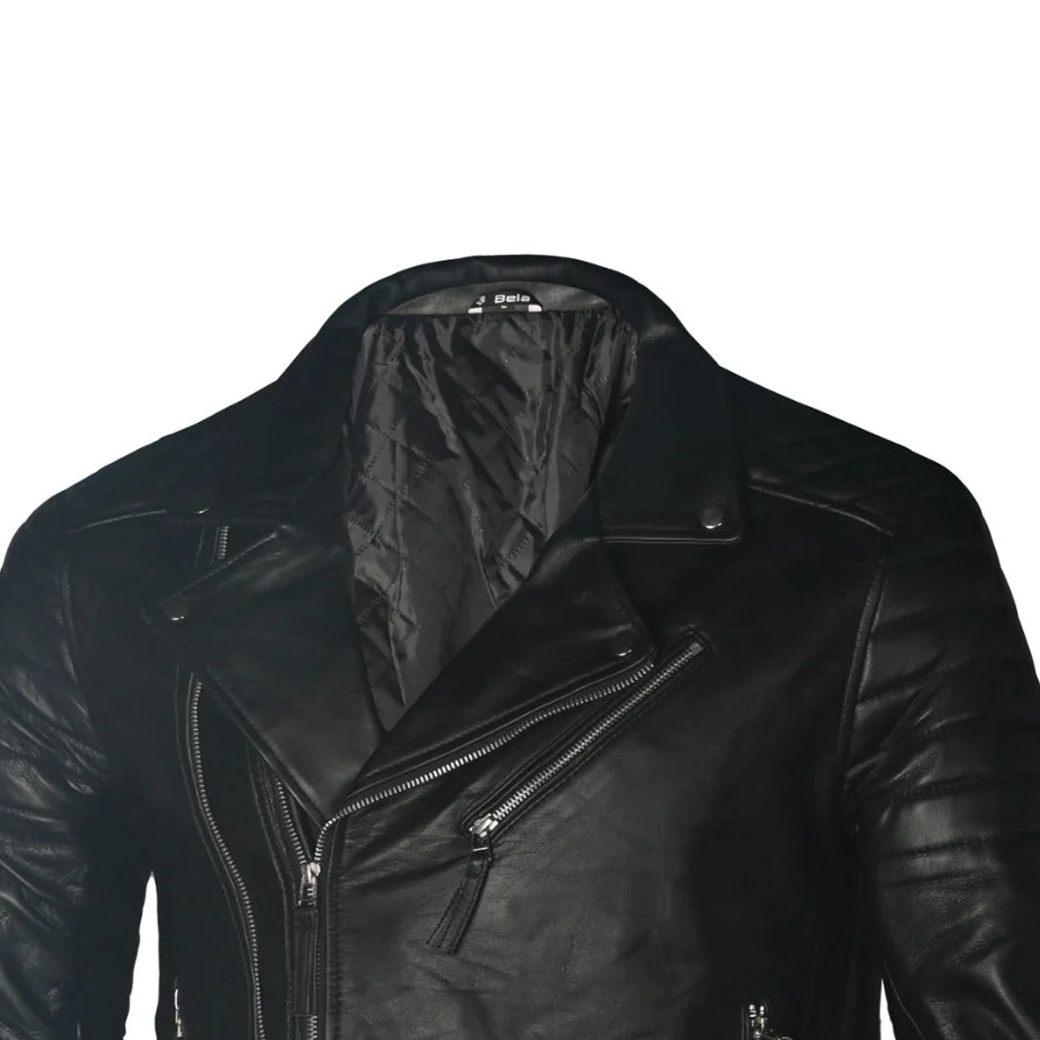 BELA SWISS Moto Homem Couro Moto Casacos Preto – 5 – Maximomoto PT