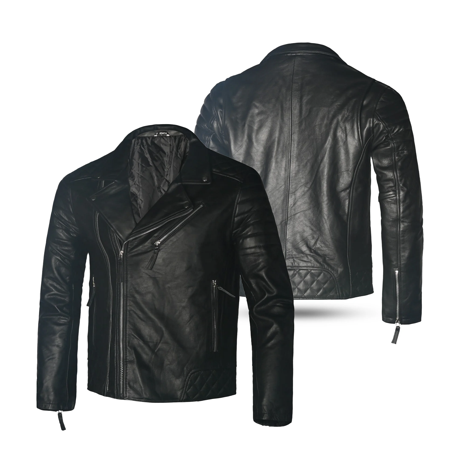 BELA SWISS Moto Homem Couro Moto Casacos Preto – 2 – Maximomoto PT