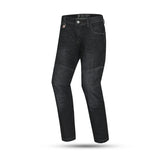BELA STROKE VAQUERO Denim Moto Pants Black 32L Inseam