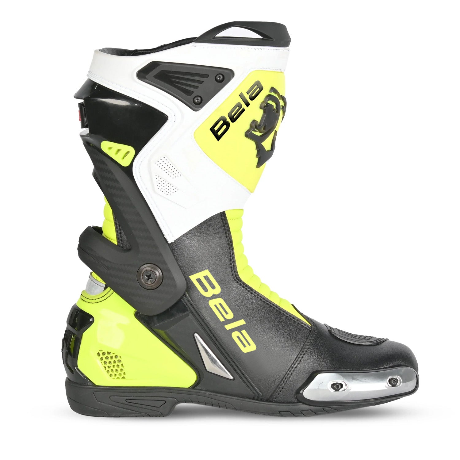 BELA TURBO TRACK Moto Corrida Botas Preto Fluorescente Amarelo – 2 – Maximomoto PT
