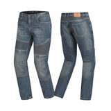 BELA URBAN Denim Jeans Moto Senhora Calcas Maroon Tint Brown