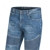 BELA URBAN Denim Jeans Moto Senhora Calcas Azul Con Spray