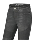 BELA URBAN Denim Jeans Moto Senhora Calcas Spray Preto 30L