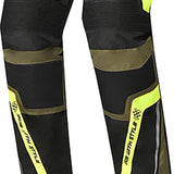 BELA WATSON Motorcycle Textile Pants Black Khaki Yellow White