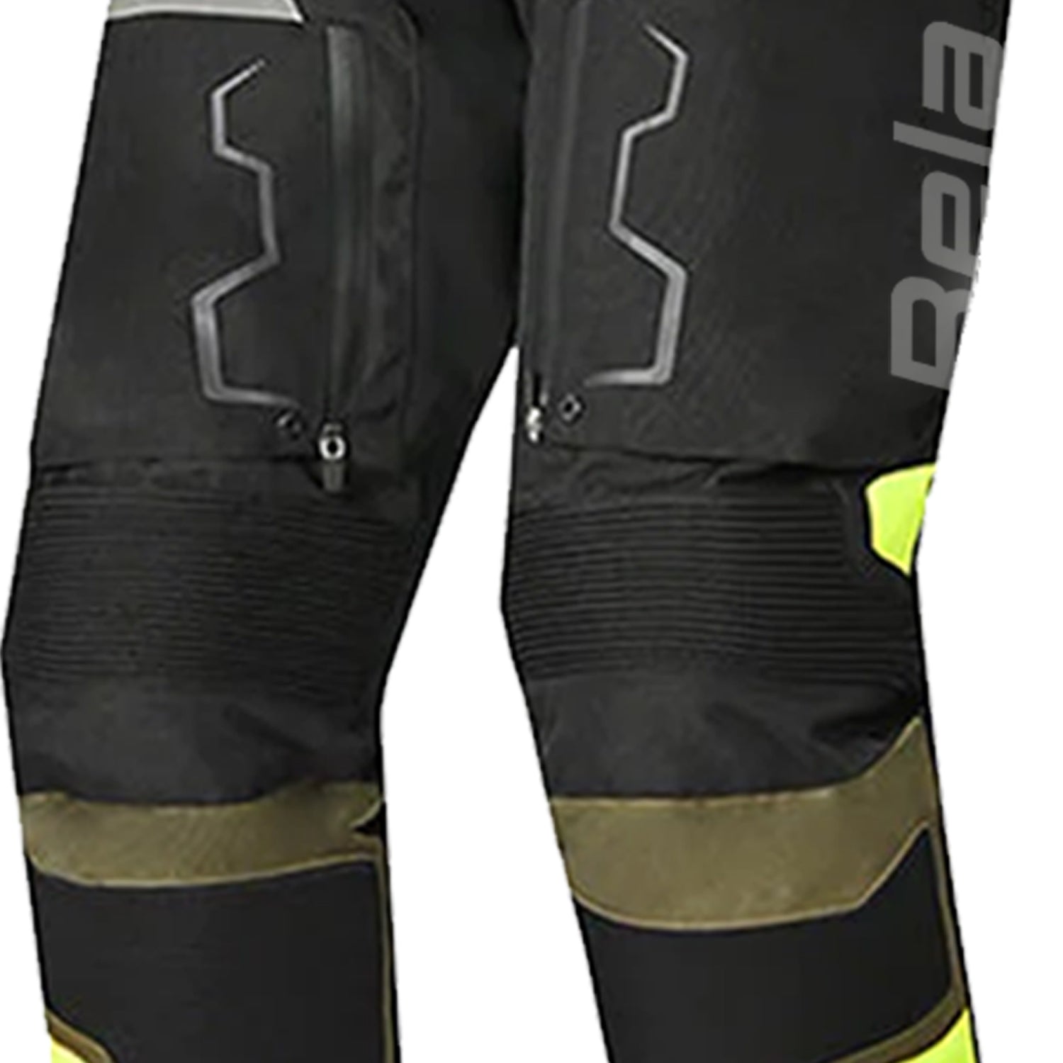 BELA WATSON Motorcycle Textile Pants Black Khaki Yellow White – 7 – Maximomoto PT