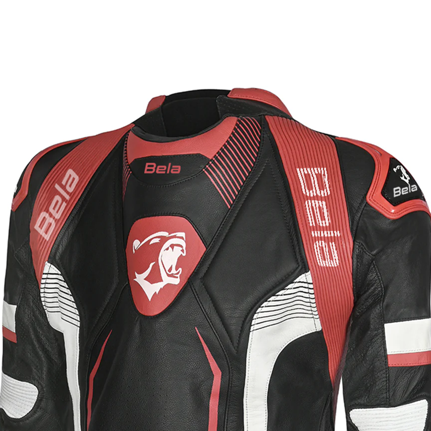 BELA X RACE Motorcycle Leather Jackets Black White Red – 5 – Maximomoto PT