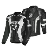 BELA X RACE Casacos De Moto Couro Preto Antra Branco