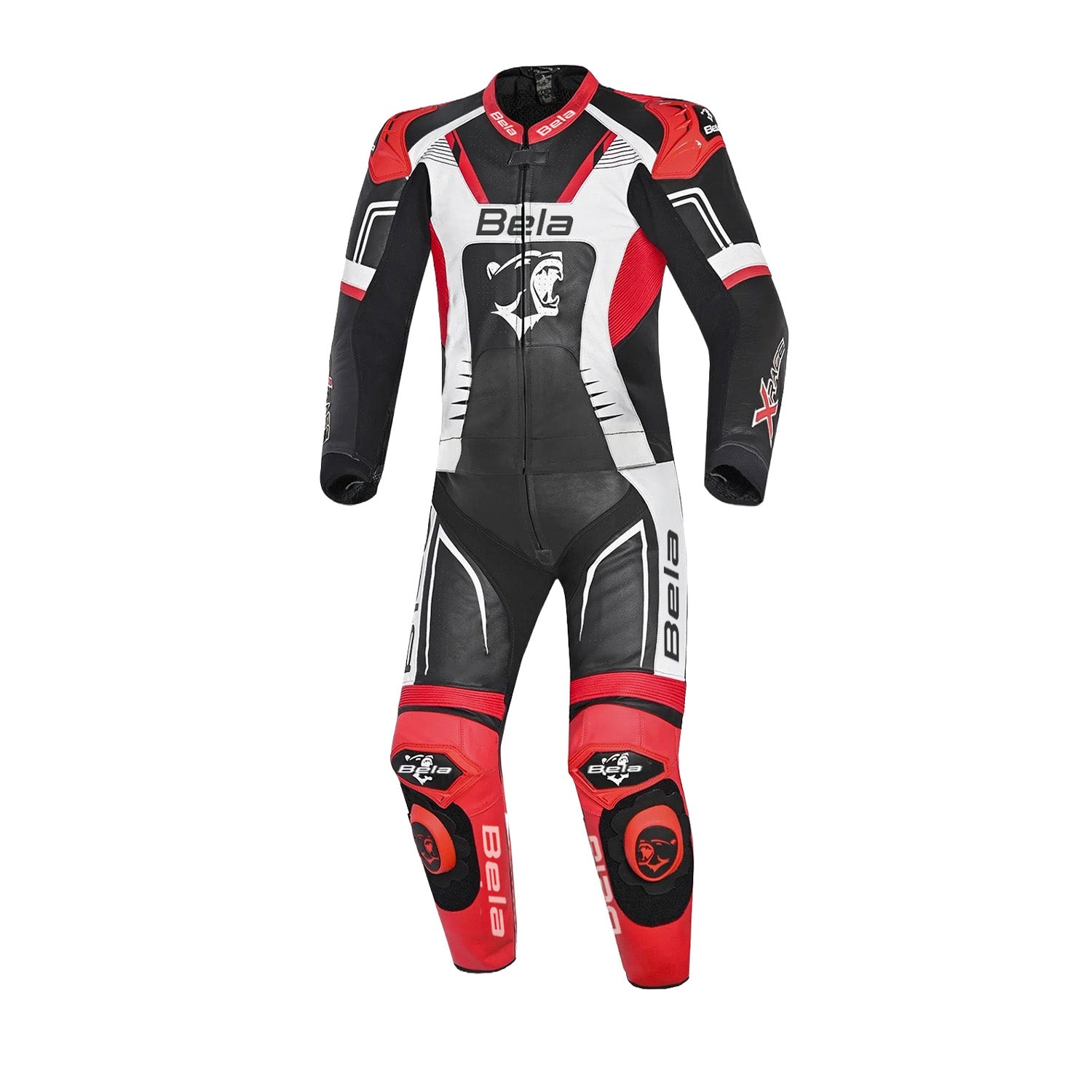 BELA X RACE 2 PC Motorcycle Leather Suits Black White Red – 1 – Maximomoto PT