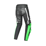 BELA X RACE Calcas De Moto Homem Couro Preto Branco Verde
