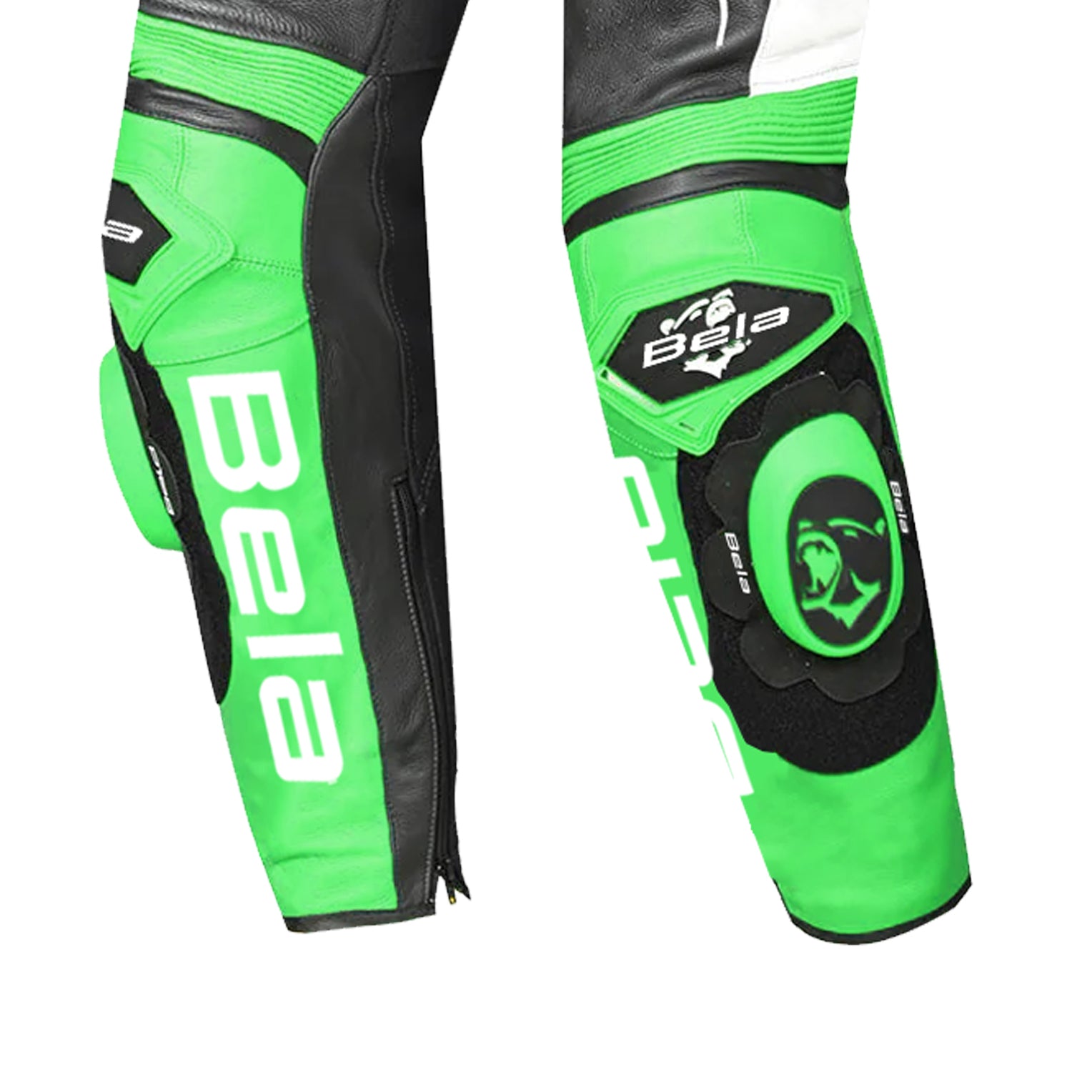 BELA X RACE Calcas De Moto Homem Couro Preto Branco Verde – 6 – Maximomoto PT