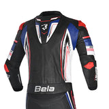 BELA MONO 2 PC Beast Leather Motorcycle Suit Black White Blue Red