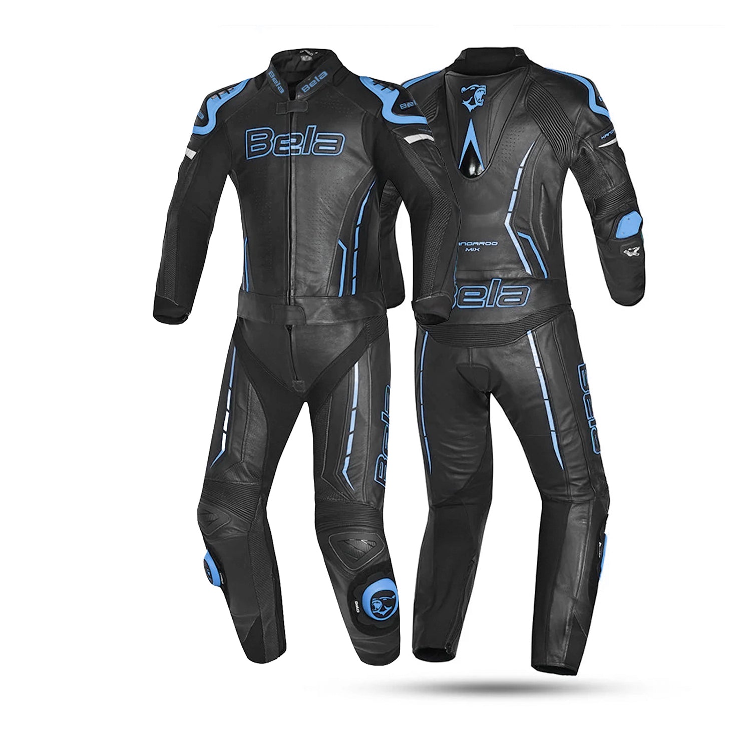 BELA ROCKET Mix Kangaroo 1 PC Motorcycle Suit Black Blue – 2 – Maximomoto PT