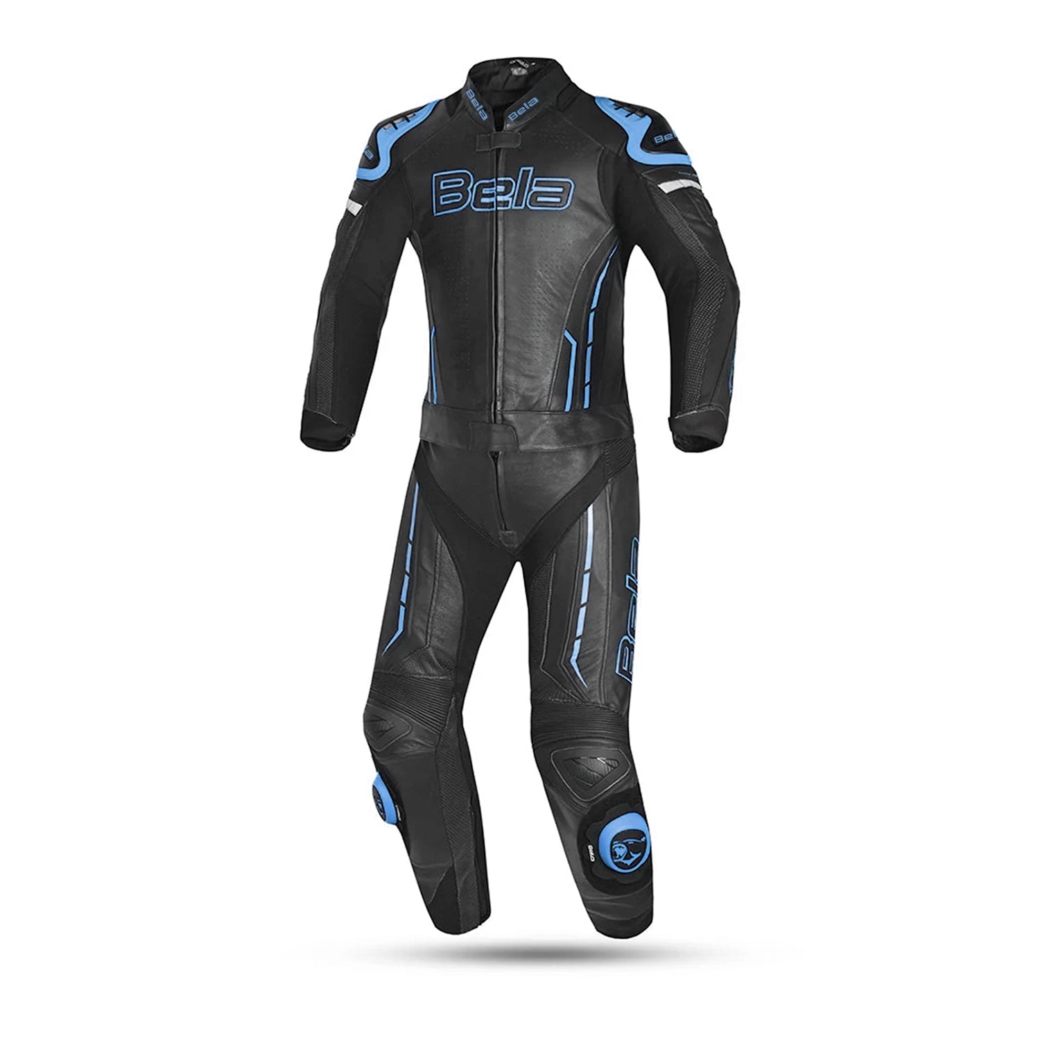 BELA ROCKET Mix Kangaroo 1 PC Motorcycle Suit Black Blue – 1 – Maximomoto PT