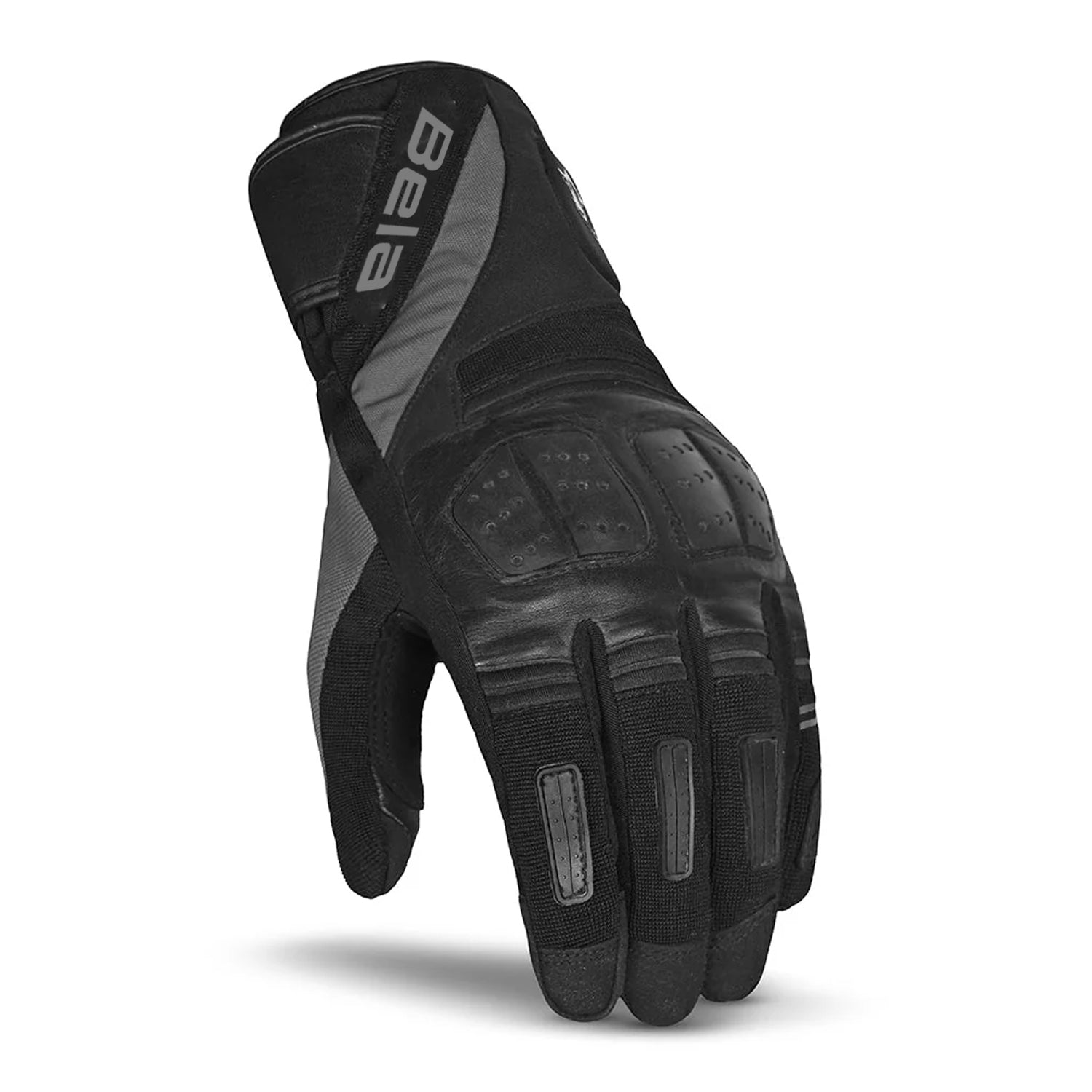 BELA HIGHWAY WINTER WP Luvas De Moto Couro Preto Cinza – 3 – Maximomoto PT