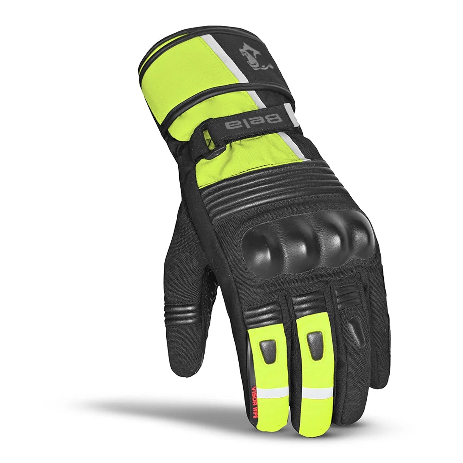 BELA ICE WINTER WP Motorcycle Leather Gloves Black Yellow – 2 – Maximomoto PT