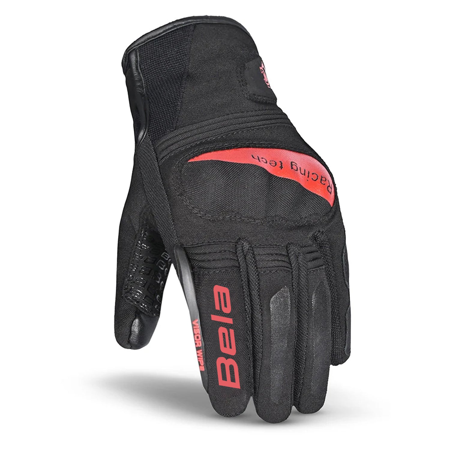 BELA BOOM WINTER WP Luvas De Moto Textil Preto Vermelho – 2 – Maximomoto PT