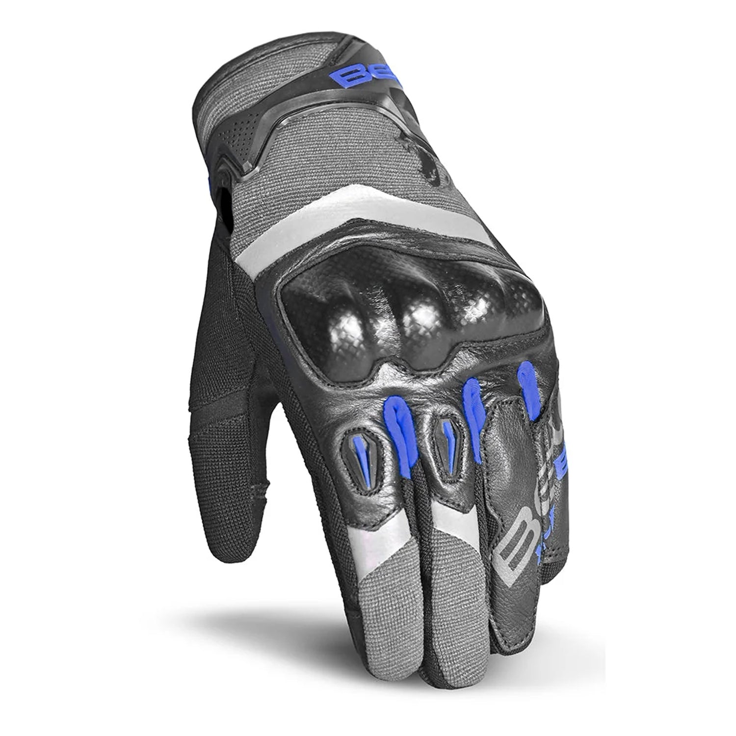 BELA DARING Moto Textile Gloves Gray Black Blue – 2 – Maximomoto PT
