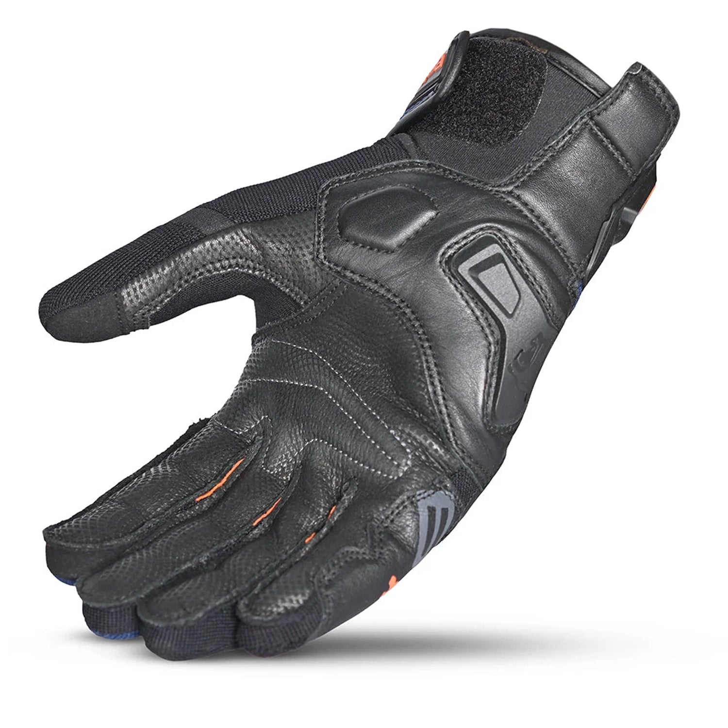 BELA DARING Men's Motorcycle Textile Gloves Blue Orange – 4 – Maximomoto PT