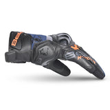 BELA DARING Men's Motorcycle Textile Gloves Blue Orange