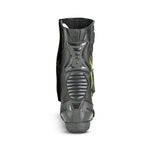 BELA MASTER Men's Motorcycle Leather Boots Black Fluorescent Yellow