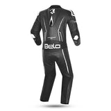 BELA ROCKET MIX KANGAROO 1 PC Moto Couro Fato Preto Branco