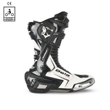 BELA SPEEDO 2.0 Botas De Moto Couro Preto Branco