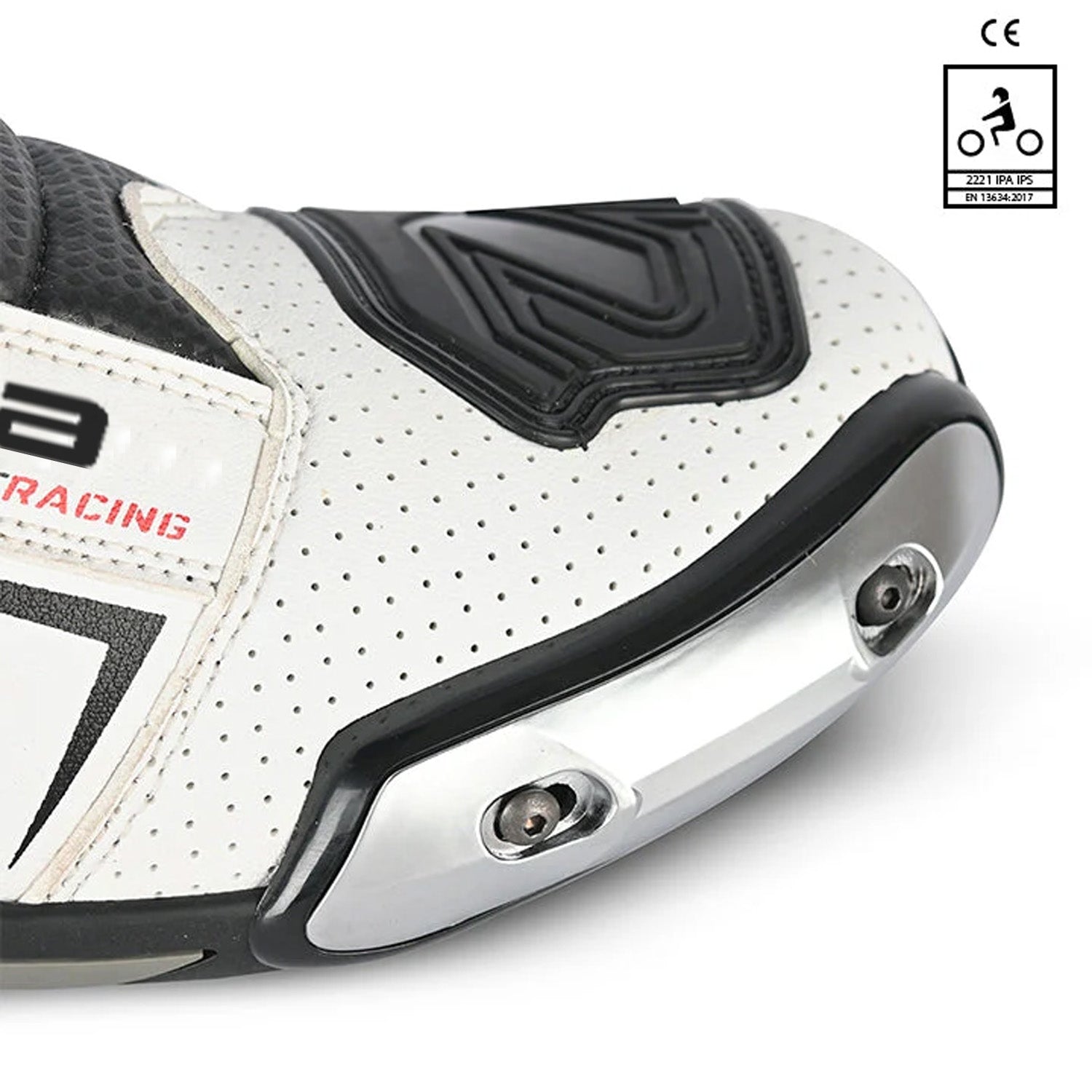 BELA SPEEDO 2.0 Botas De Moto Couro Preto Branco – 6 – Maximomoto PT